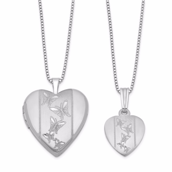 Jewelry - n Butterfly Heart Locket And Necklace